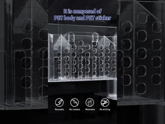 حامل علبة الحمام البلاستيكي المقاوم للتلف على الحائط لسلة مكتب مكتب المطبخ