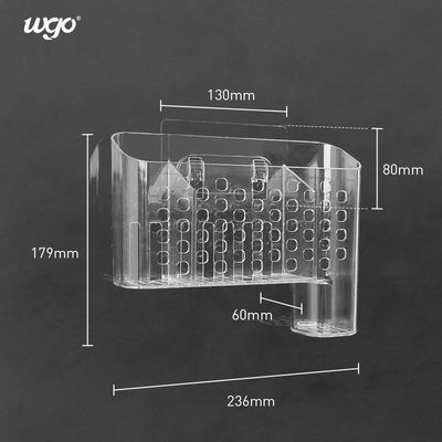 حامل علبة الحمام البلاستيكي المقاوم للتلف على الحائط لسلة مكتب مكتب المطبخ