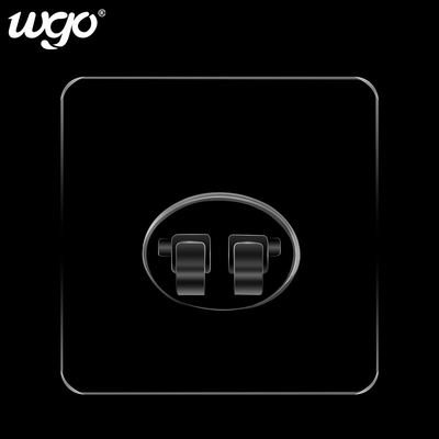 WGO شفافة مثبتة مشبك دش العلبة شرائط لاصقة رف الأسلاك تركيبات