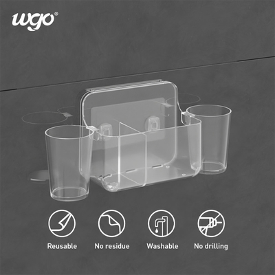 32 سم واسعة ذاتية اللصق فرشاة الأسنان حامل الكأس WGO فرشاة الأسنان حامل جدار شفط