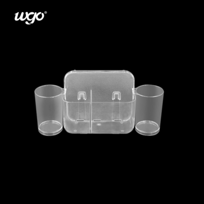 حامل فرشاة أسنان ملصقة ذاتية عرضها 32 سم حامل منظم ديكور الحمام مع جهاز وصف معجون الأسنان